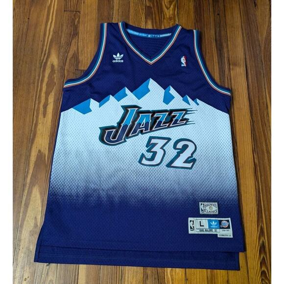 Adidas Utah Jazz Karl Malone Soul Swingman Jersey Mens Large - Picture 1 of 9